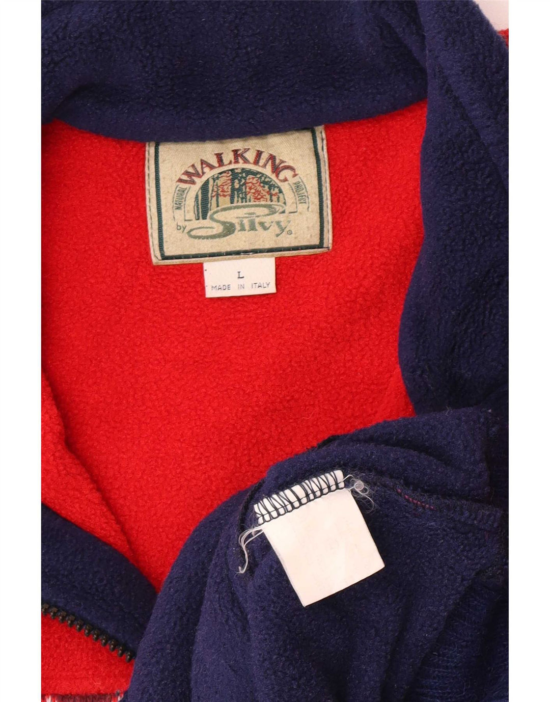Silvy - Maglione in pile da uomo con zip e collo, grande, in poliestere geometrico rosso