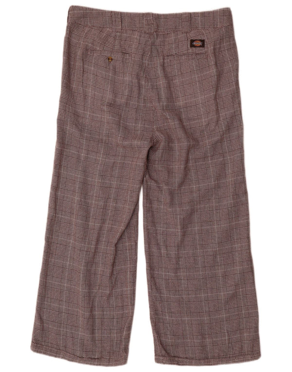 Pantaloni corti da donna Dickies vestibilità comoda US 14 XL W34 L26 scozzese marrone