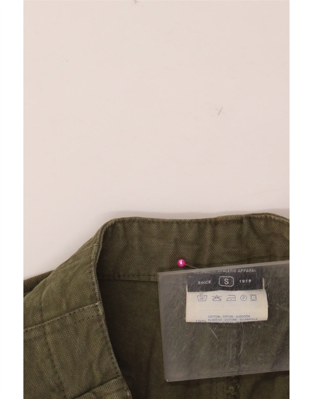 Pantaloni chino dritti da uomo CHAMPION piccoli W32 L32 cotone kaki