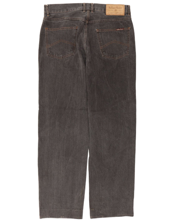 MARLBORO CLASSICS Mens Straight Jeans W33 L29 Grey Cotton