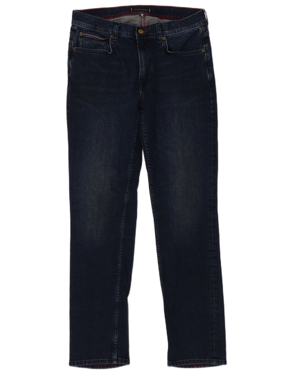 Jeans dritti Denton da uomo Tommy Hilfiger W32 L32 cotone blu navy