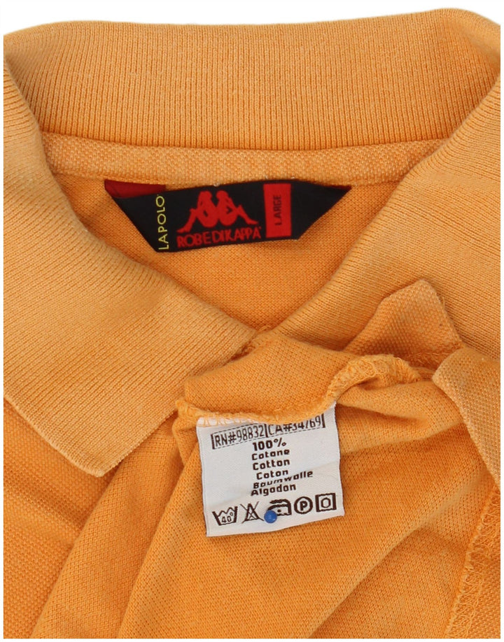 Polo Uomo KAPPA Large Arancione Cotone