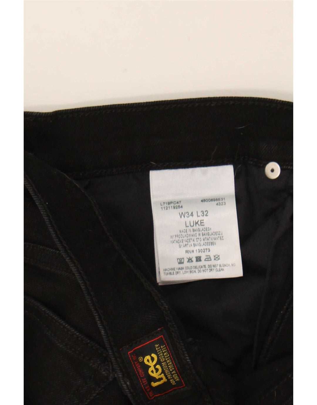Jeans Lee da donna cropped slim Luke W34 L24 cotone nero