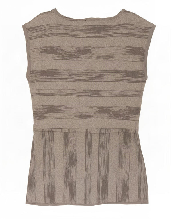 Abito tunica grafica da donna Armani Exchange UK 16 cotone a righe grandi grigie