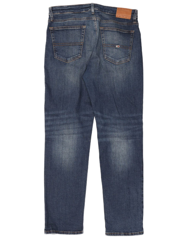 Tommy Hilfiger Mens Ryan Slim Fit Straight Jeans W34 L32 Blue Cotton