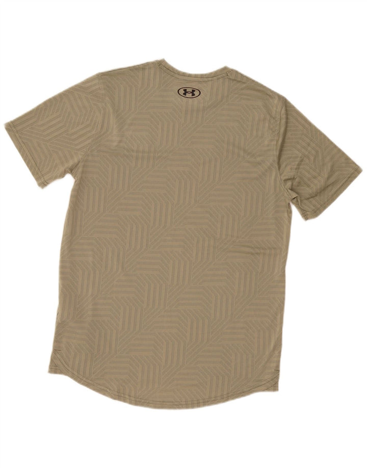 T-shirt da uomo Under Armour Top medio poliestere geometrico kaki
