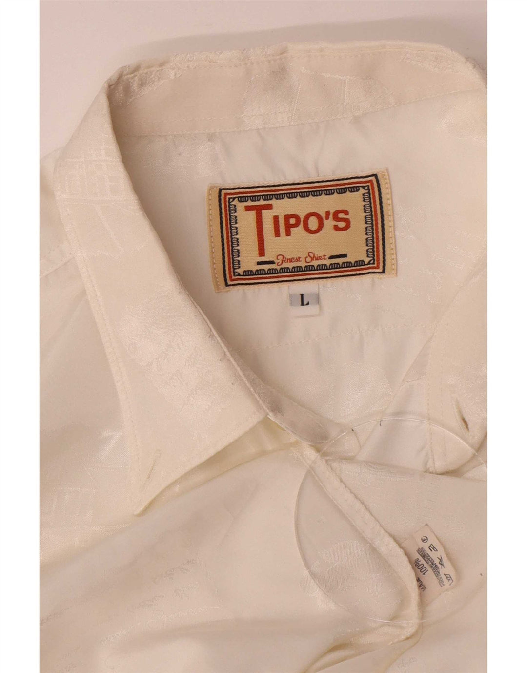 Camicia da uomo Tipo' S Large in poliestere bianco