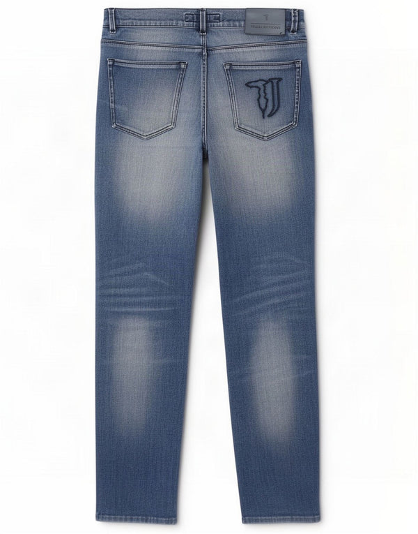 Jeans dritti da uomo Trussardi W34 L31 Blu cotone