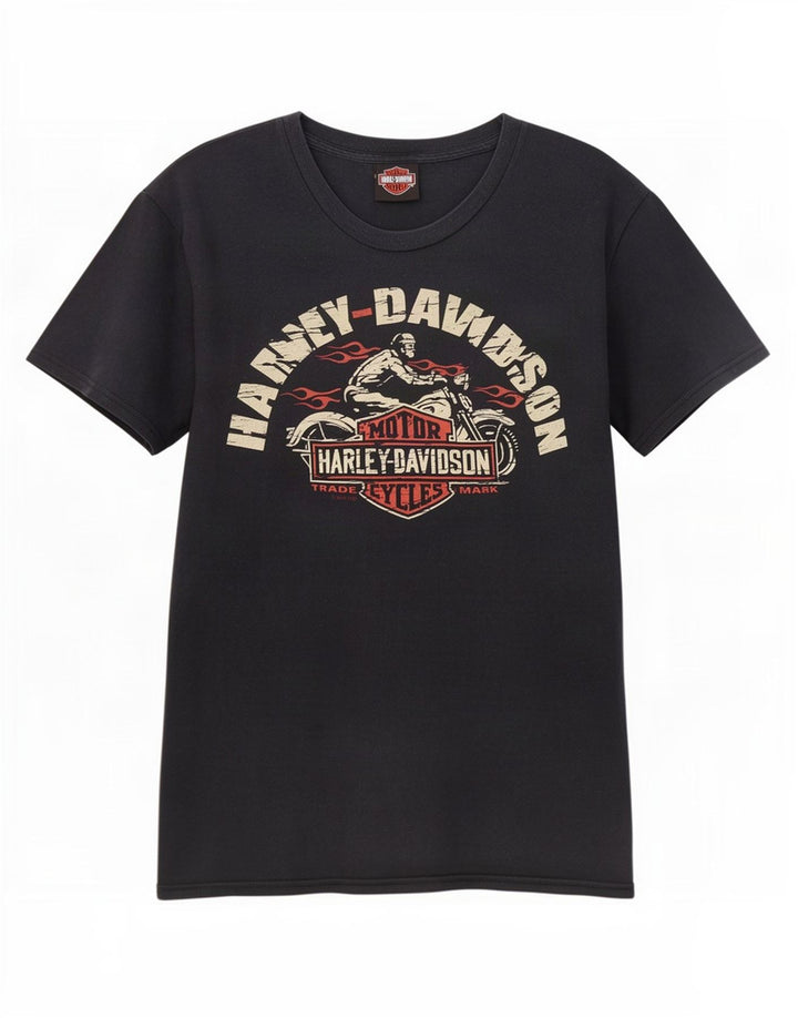T-shirt grafica da uomo Harley Davidson Top in cotone blu navy medio