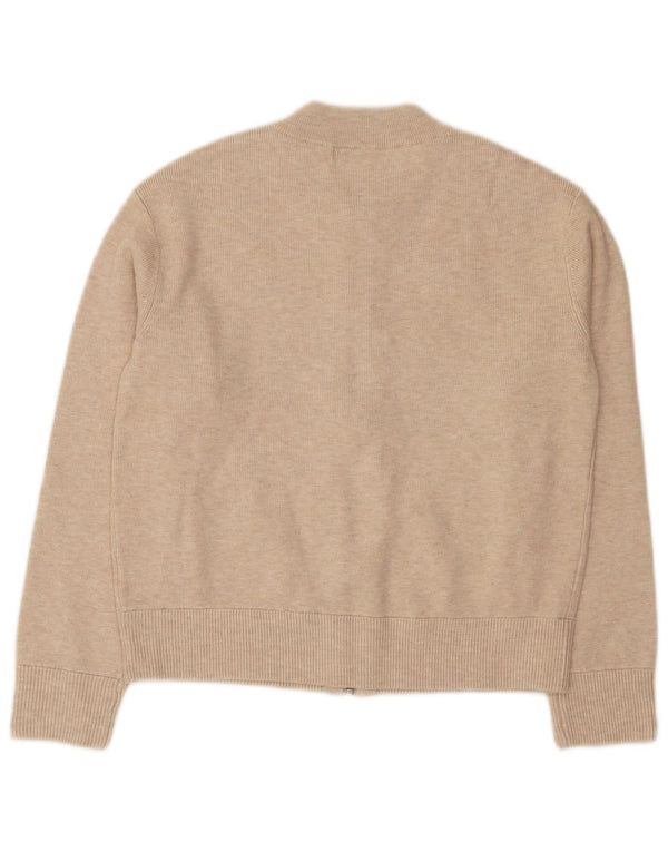 Maglione cardigan da donna Marks & Spencer UK 10 Small Beige Viscosa
