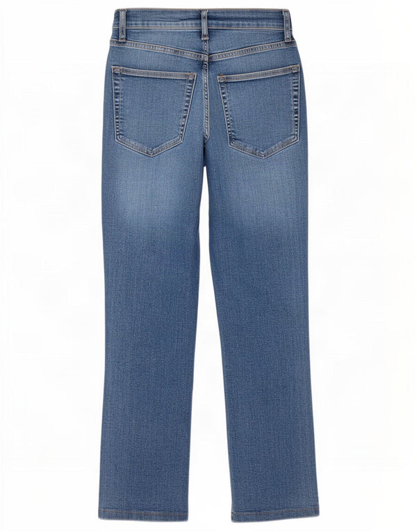 Jeans dritti a vita alta da donna Zara EU 34 2XS W24 L25 cotone blu