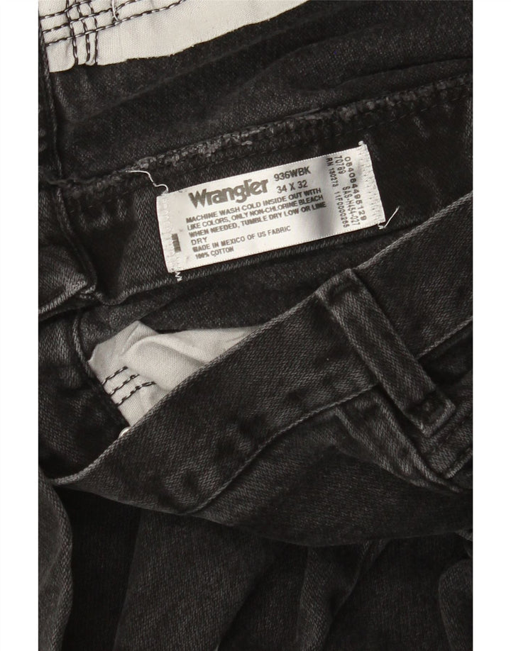 Jeans dritti da uomo Wrangler W34 L29 cotone nero