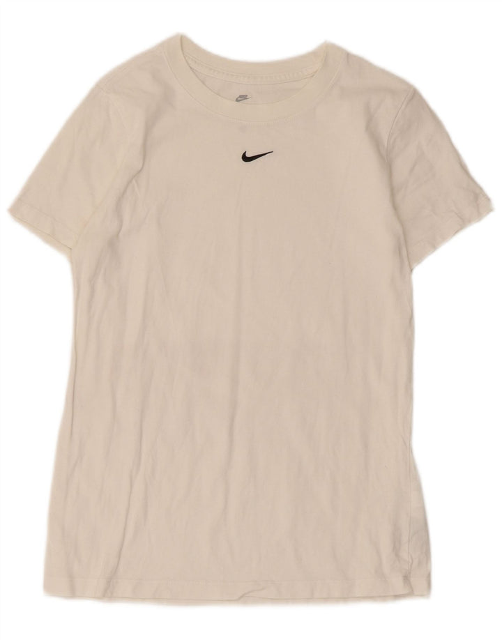 T-shirt da donna Nike Top UK 10 piccola in cotone bianco