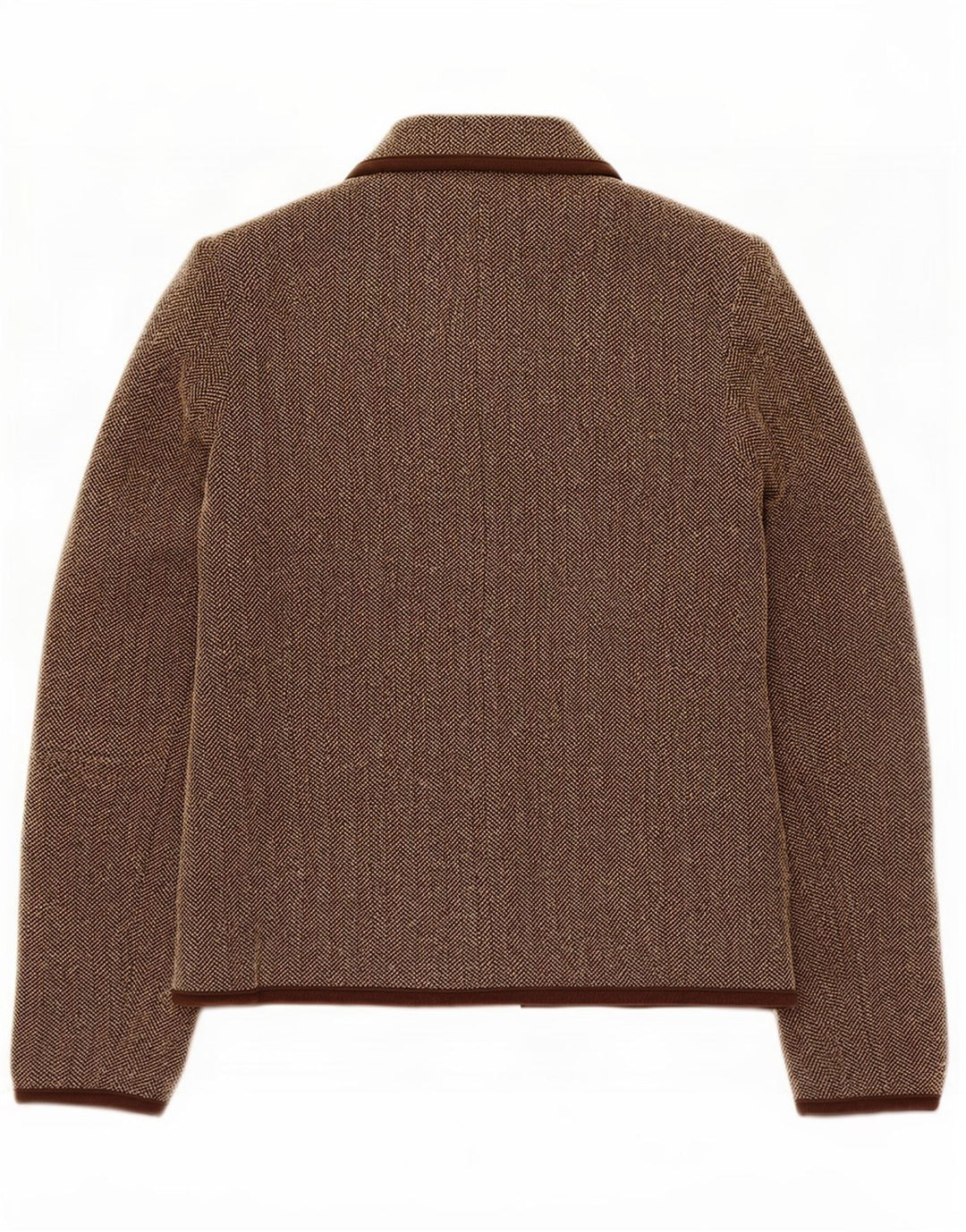 Giacca blazer da donna Marks & Spencer UK 10 piccola spina di pesce marrone