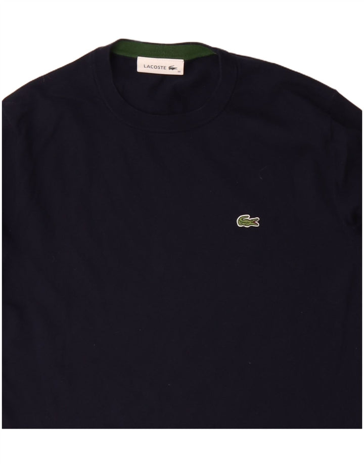 Maglione maglione girocollo da donna Lacoste taglia 36 piccolo cotone blu navy