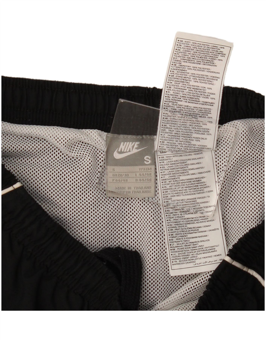 Pantaloncini sportivi Nike da uomo piccoli in poliestere nero