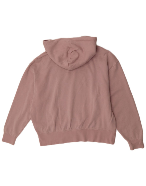 Felpa con cappuccio oversize con grafica Nike da donna UK 14 cotone rosa medio