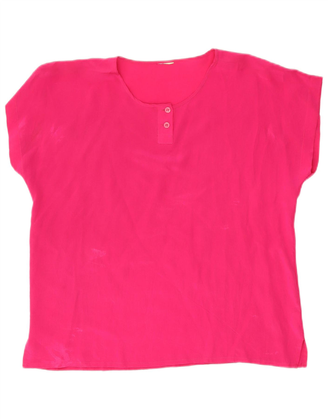 Camicetta vintage da donna Top UK 16 grande seta rosa