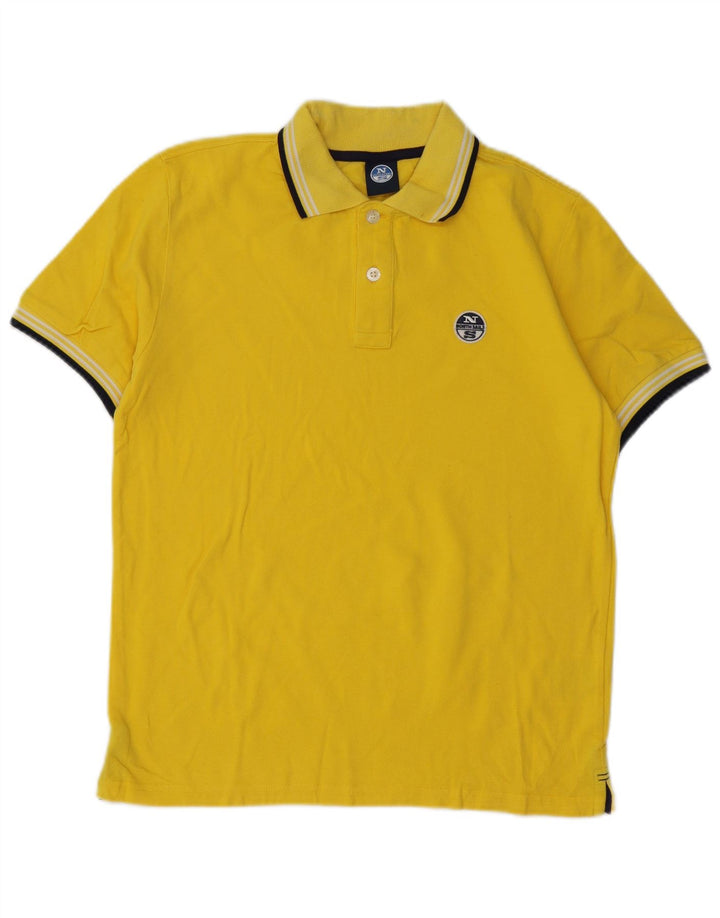 Polo da uomo North Sails Small in cotone giallo