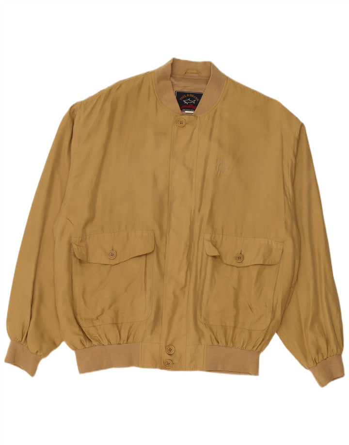 Giubbotto bomber da uomo Paul & Shark UK 42 XL seta gialla