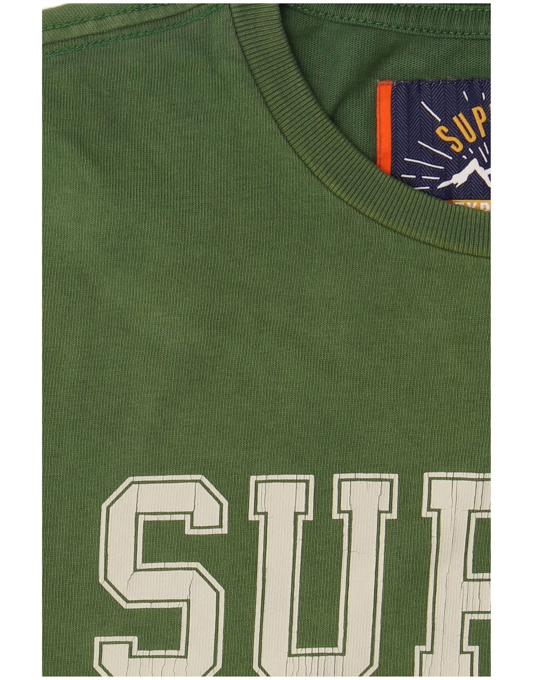 T-shirt grafica da uomo SUPERDRY Top piccola in cotone verde