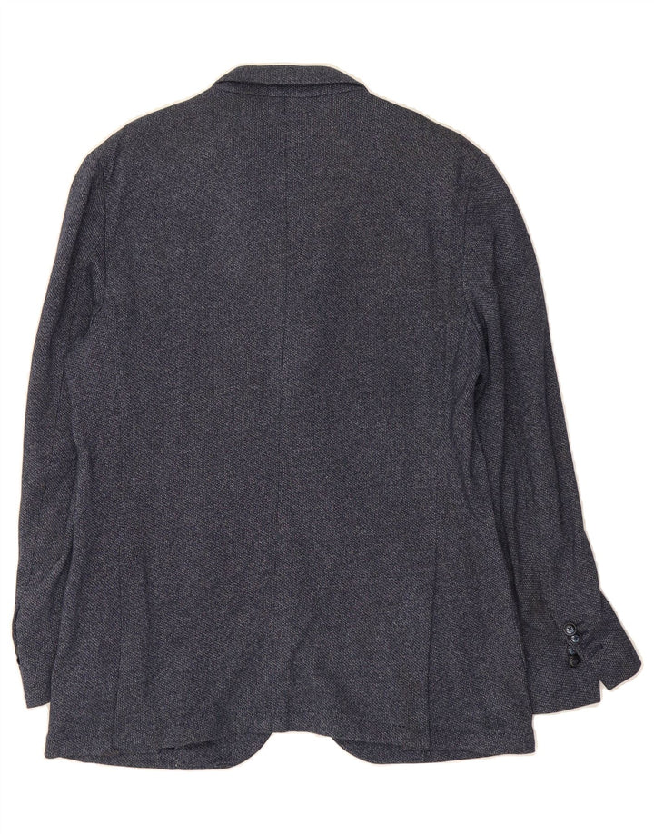 MASSIMO DUTTI Mens 2 Button Blazer Jacket UK 38 Medium Navy Blue Vintage Massimo Dutti and Second-Hand Massimo Dutti from Messina Hembry 
