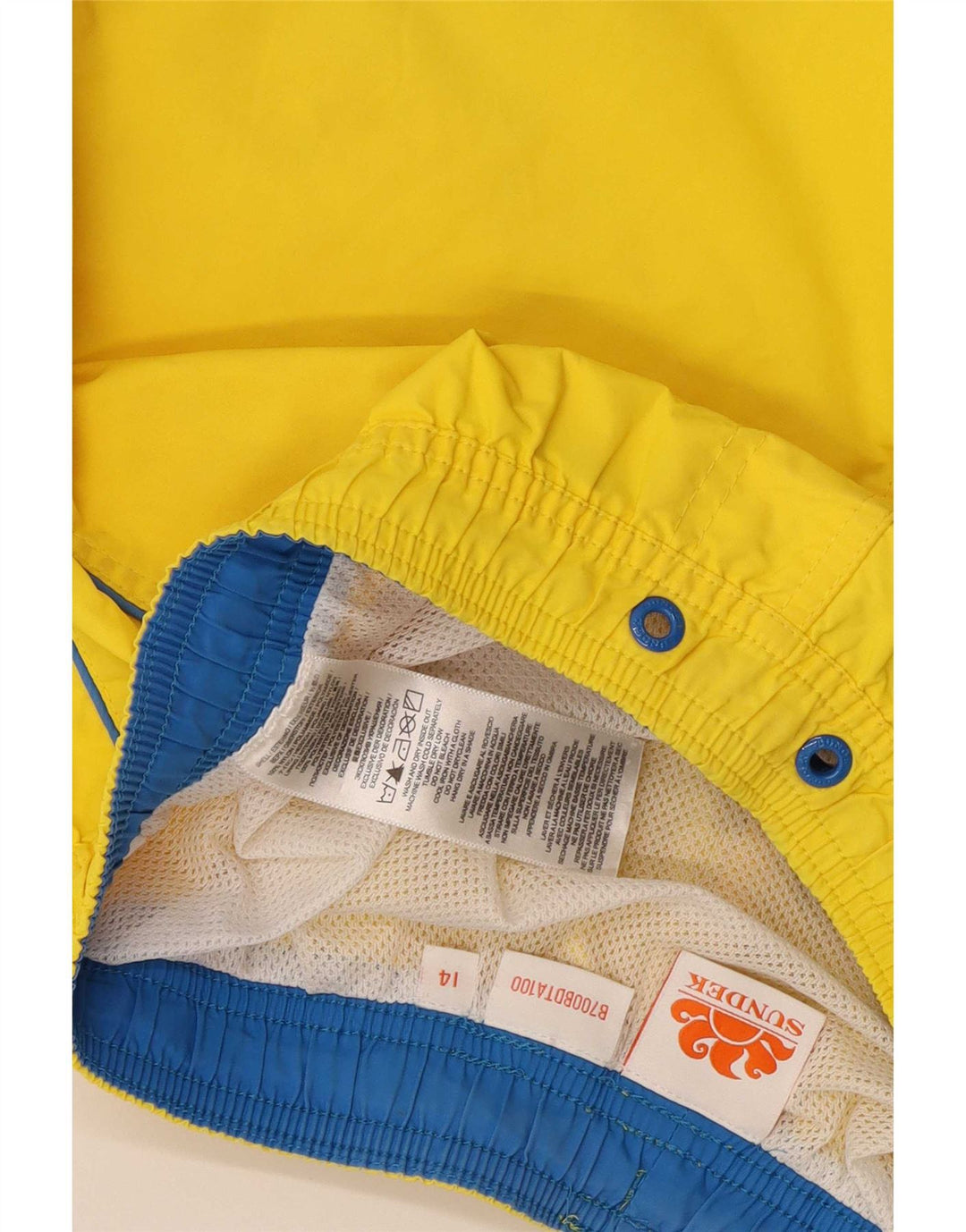 Pantaloncini da bagno Sundek per ragazzi 13-14 anni in poliestere giallo