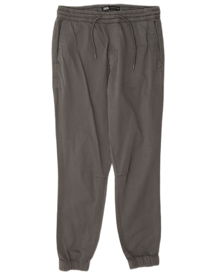 Pantaloni casual da jogging da uomo Zara medi W31 L28 cotone grigio