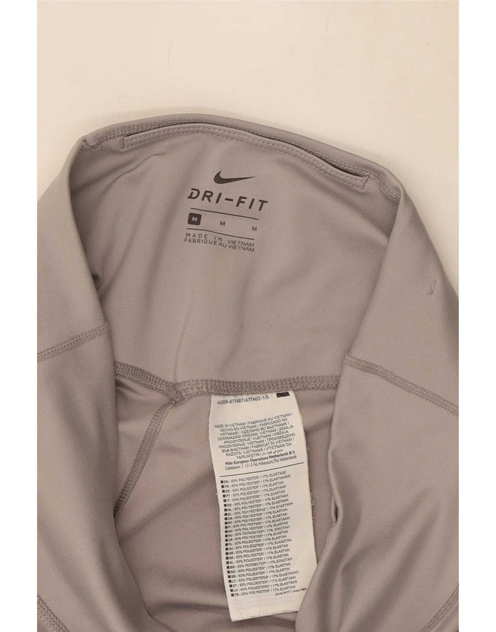 Leggings grafici Nike Dri Fit da donna UK 12 Poliestere grigio medio