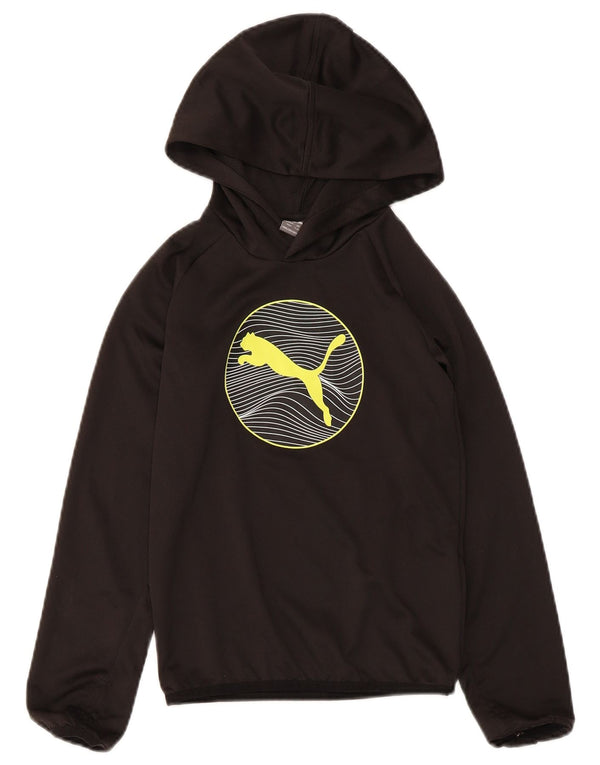 Felpa con cappuccio grafica da ragazzo Puma 7-8 anni XS poliestere nero