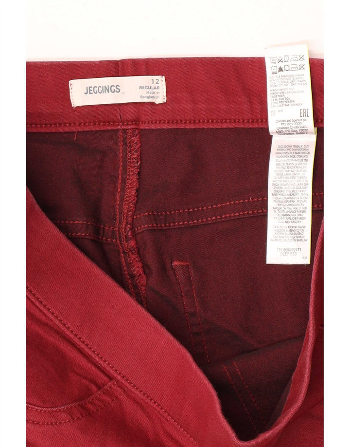 Jeans Jeggings da donna Marks & Spencer UK 12 Medio W30 L28 Cotone rosso
