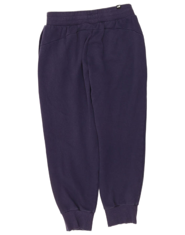 Pantaloni da tuta da donna Puma Joggers UK 10 Small Blu Navy Cotone