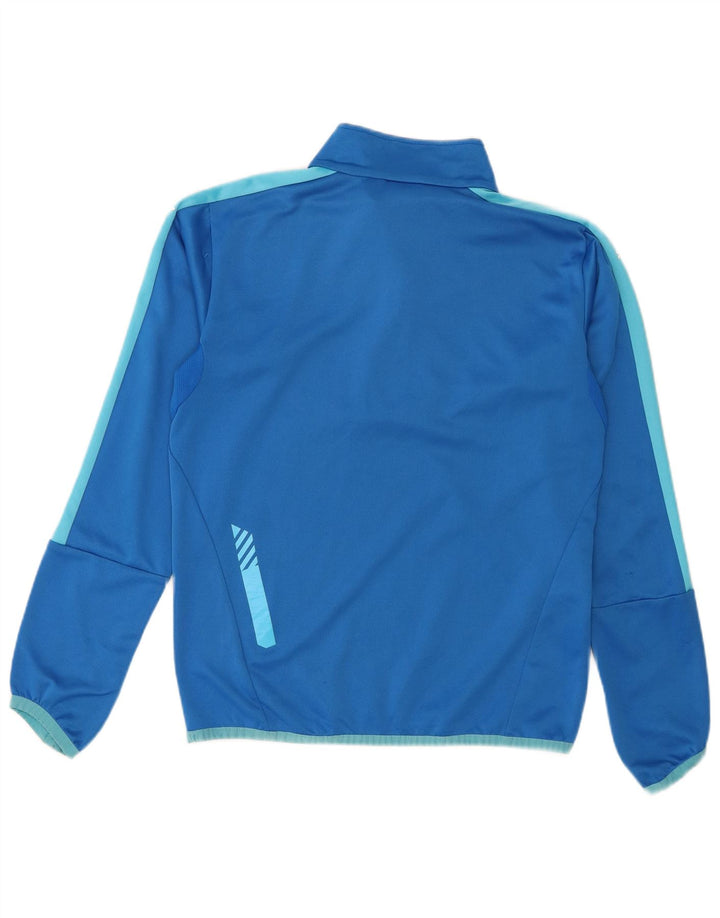 Maglia da tuta da uomo Puma con zip e collo, piccola, in poliestere a blocchi di colore blu