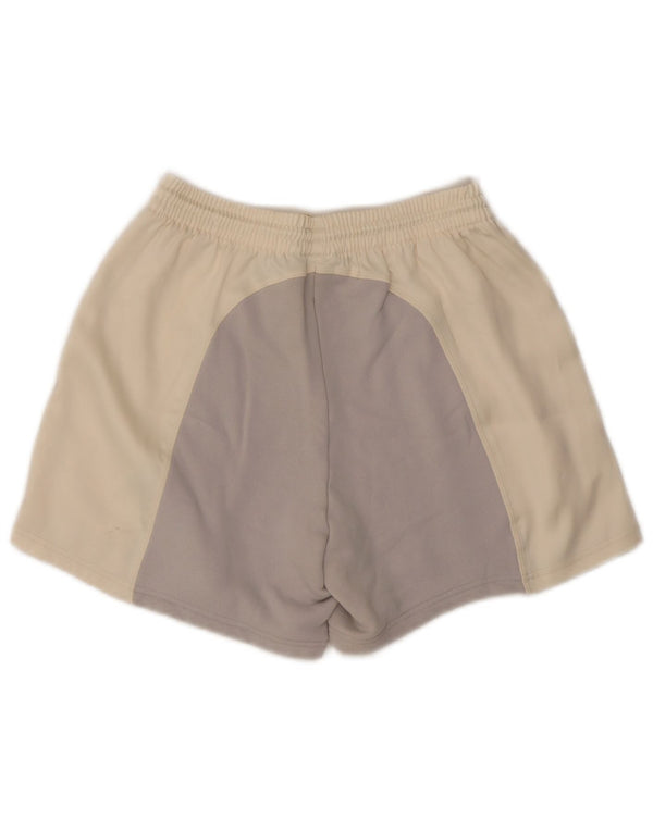 Pantaloncini sportivi da donna Adidas UK 8 Small Off White Colourblock