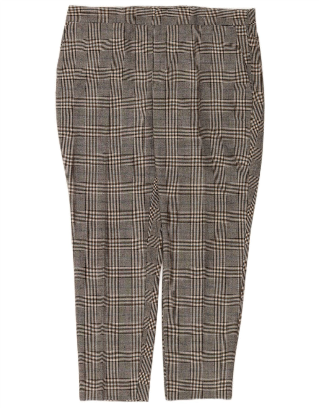 Pantaloni corti dritti da donna Zara EU 42 Large W32 L26 grigio pied de poule