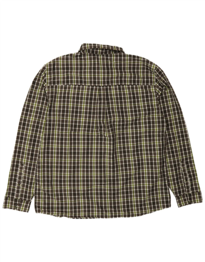 Camicia da uomo Rohan a quadri grandi in poliestere verde