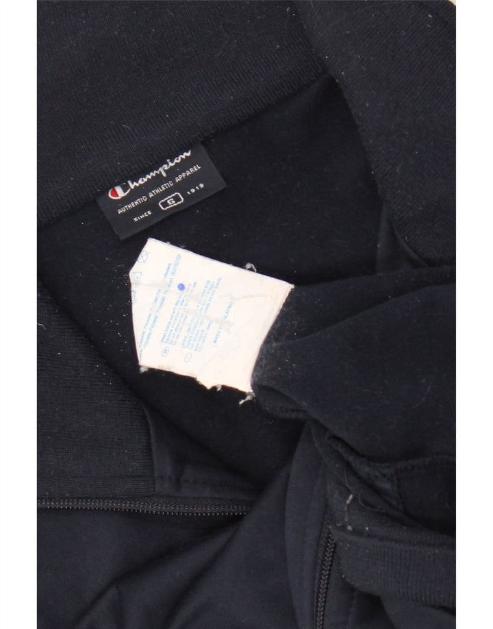 Giacca da ginnastica da uomo Champion piccola in poliestere color block blu navy