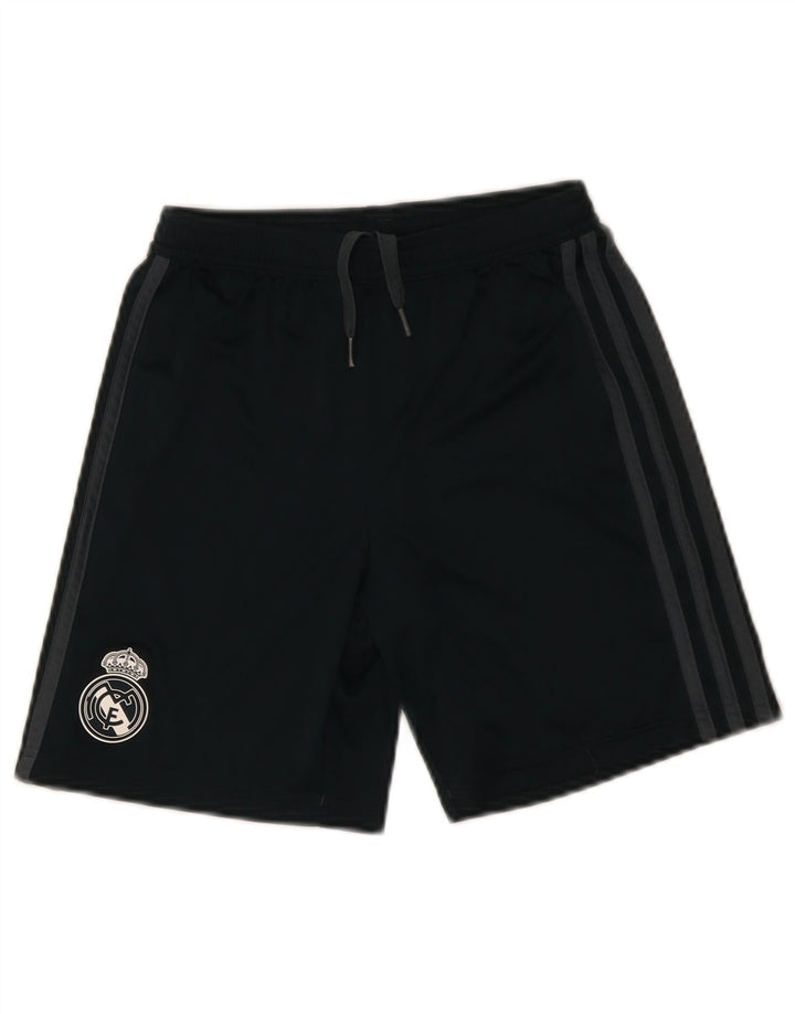 Pantaloncini sportivi Adidas da ragazzo del Real Madrid 11-12 anni in poliestere nero