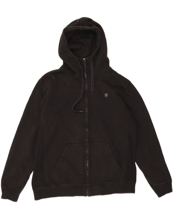 Felpa con cappuccio e zip da uomo G-Star XL in cotone nero