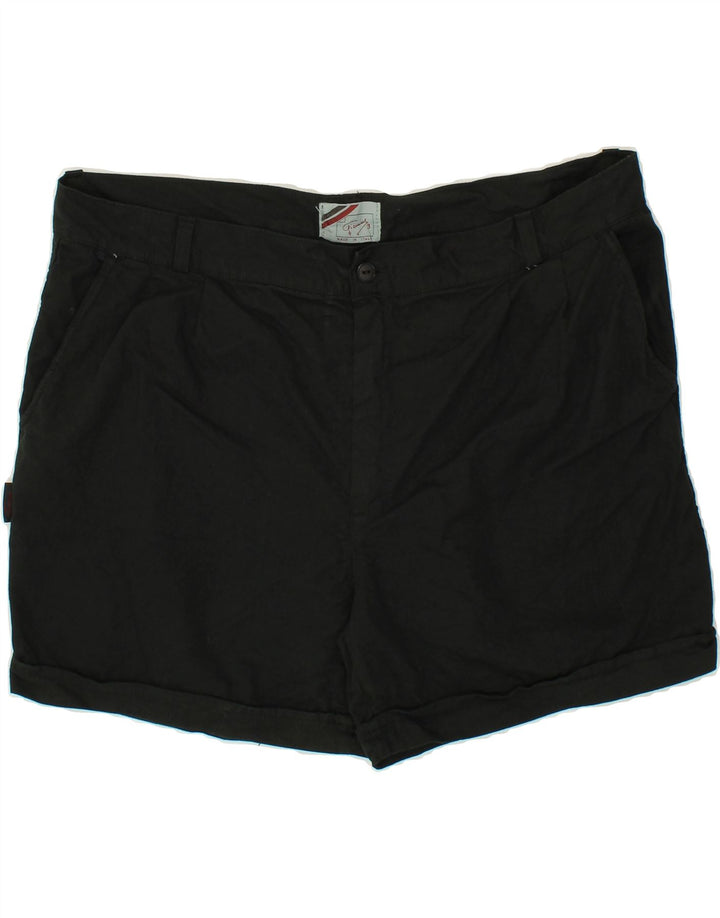 VINTAGE Womens Chino Shorts W38 XL Black Cotton Vintage Vintage and Second-Hand Vintage from Messina Hembry 