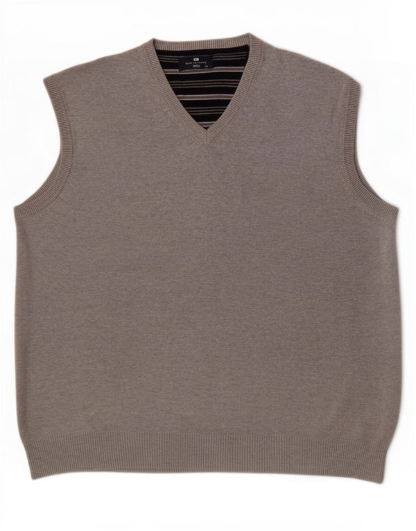Marks & Spencer Mens Blue Harbour Vest Tank Top 2XL Grey Flecked Cotton