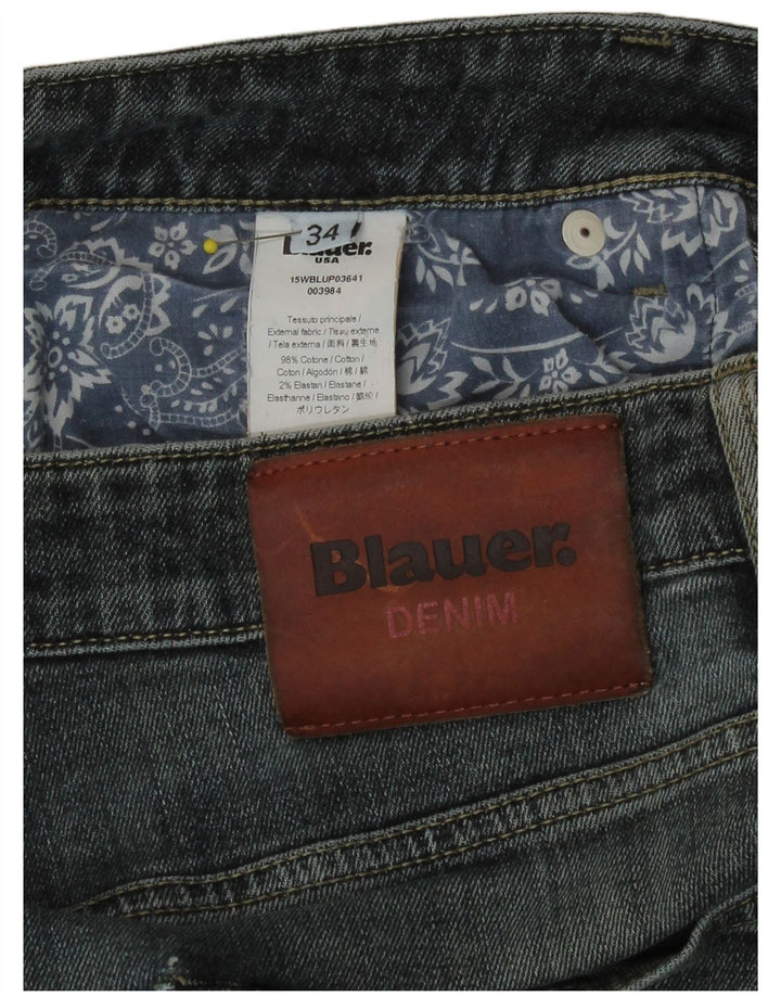 Jeans slim uomo Blauer W34 L34 cotone blu