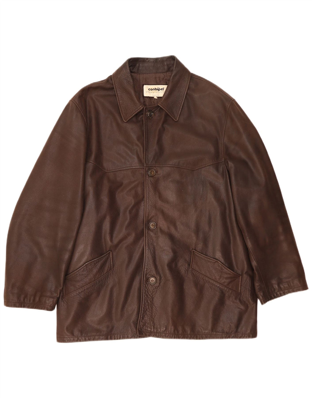 Giubbotto Pelle Uomo Conbipel IT 52 XL Pelle Marrone