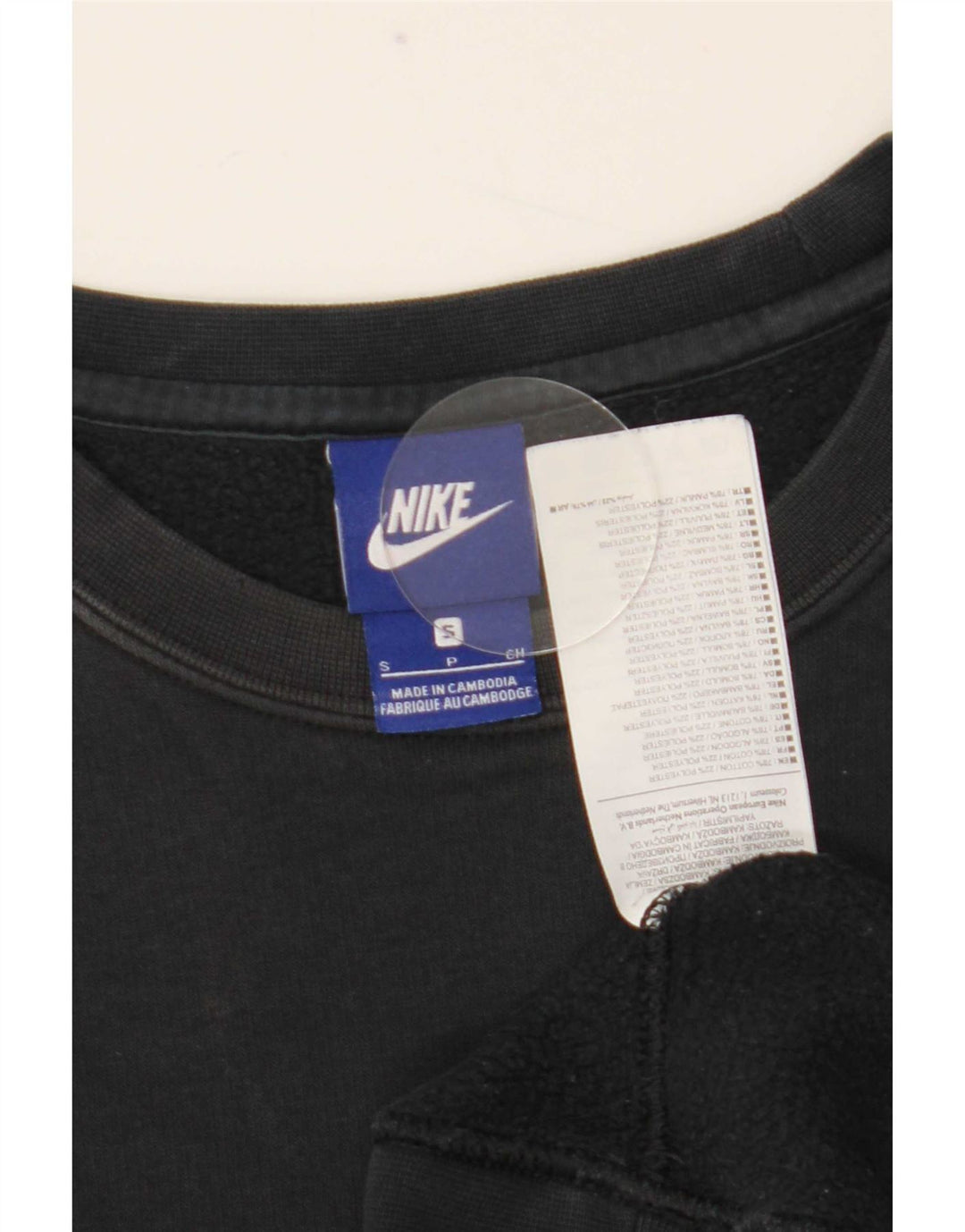 Felpa Nike Uomo Maglione Piccolo Cotone Nero