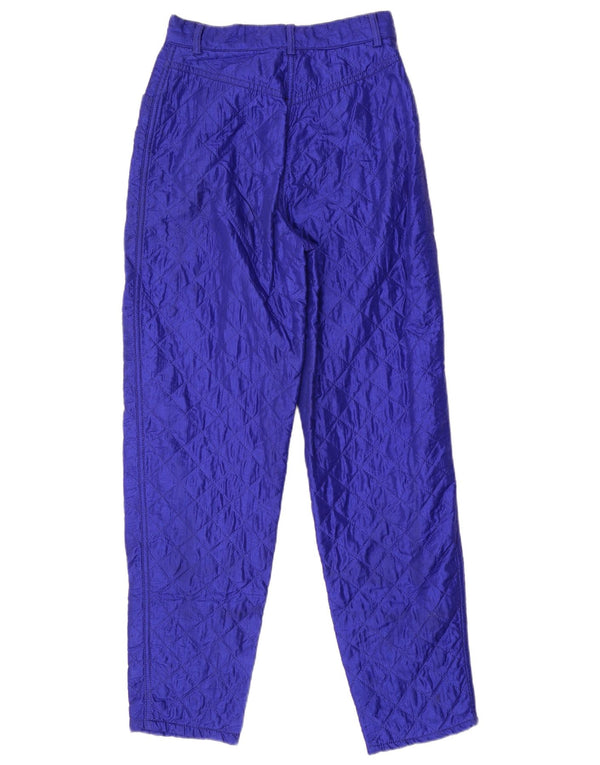 Pantaloni antivento da donna a vita alta Benetton IT 42 Medium W24 L29 Blu