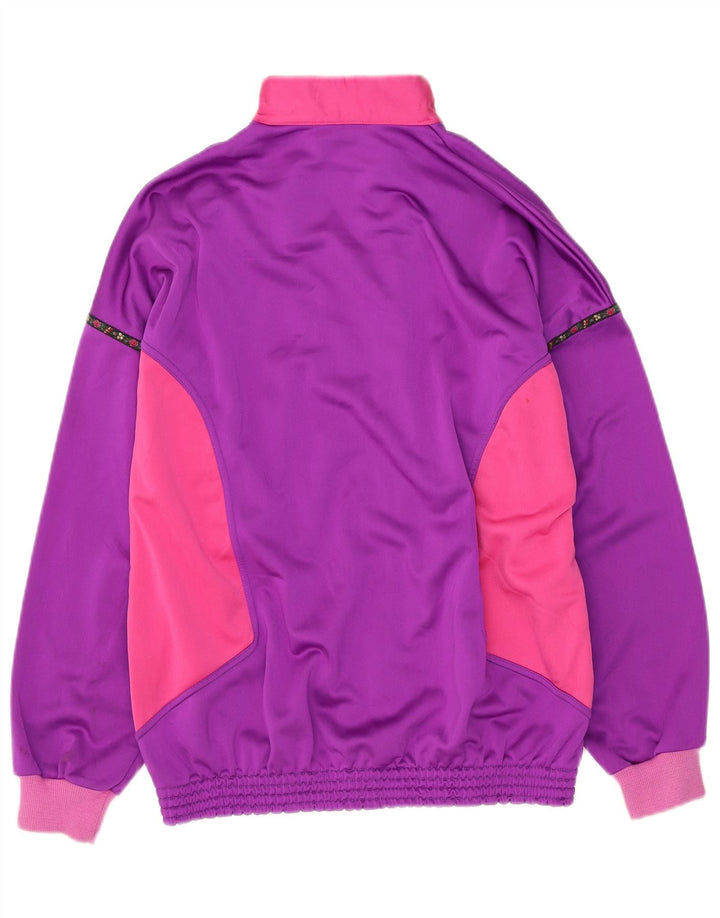 Giacca da tuta da donna vintage UK 14 Large Purple Colourblock