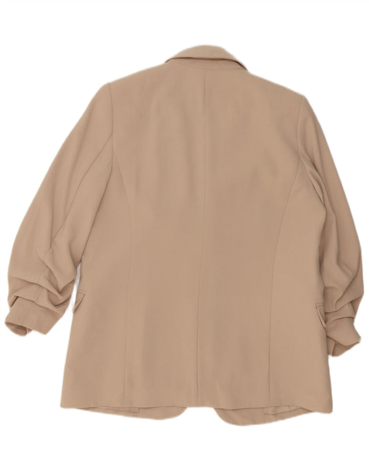 Giacca Open Blazer da donna Marks & Spencer UK 12 Poliestere beige medio