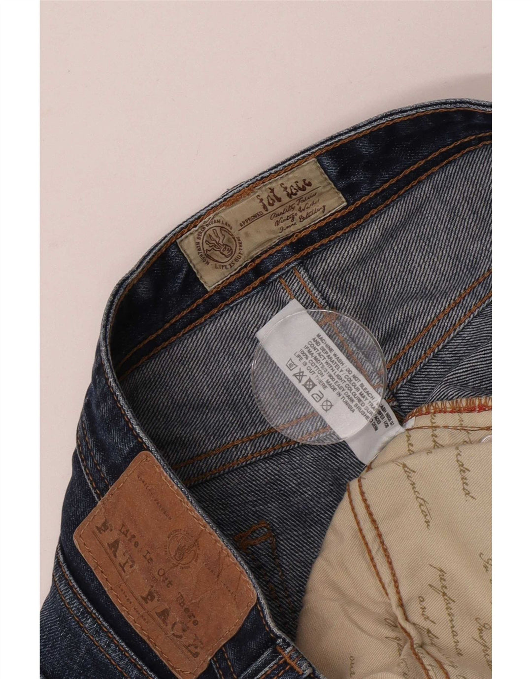 Jeans dritti da uomo Fat Face W36 L31 cotone blu navy