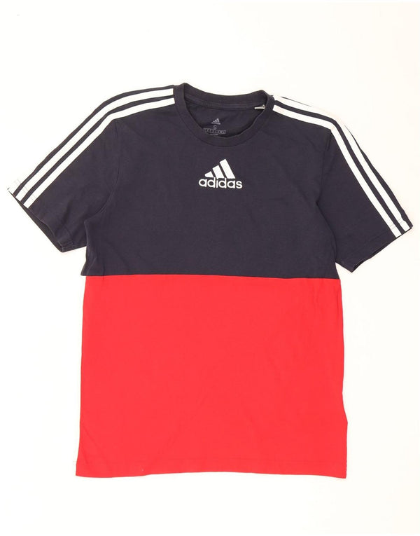 T-shirt grafica da uomo Adidas Top piccola in cotone color block multicolore