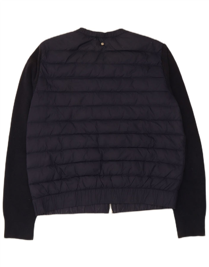 Giacca imbottita da donna Massimo Dutti UK 14 nylon medio blu navy